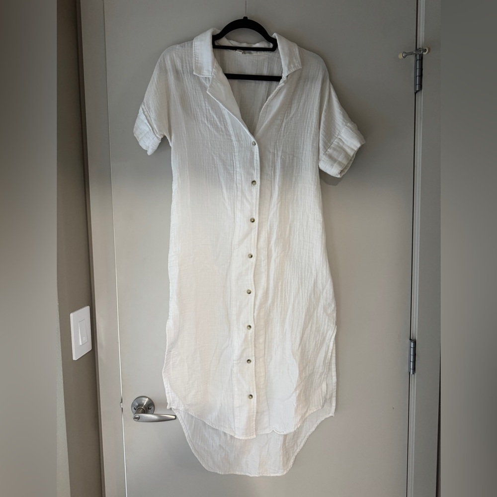 Anthropologie White Swim Coverup